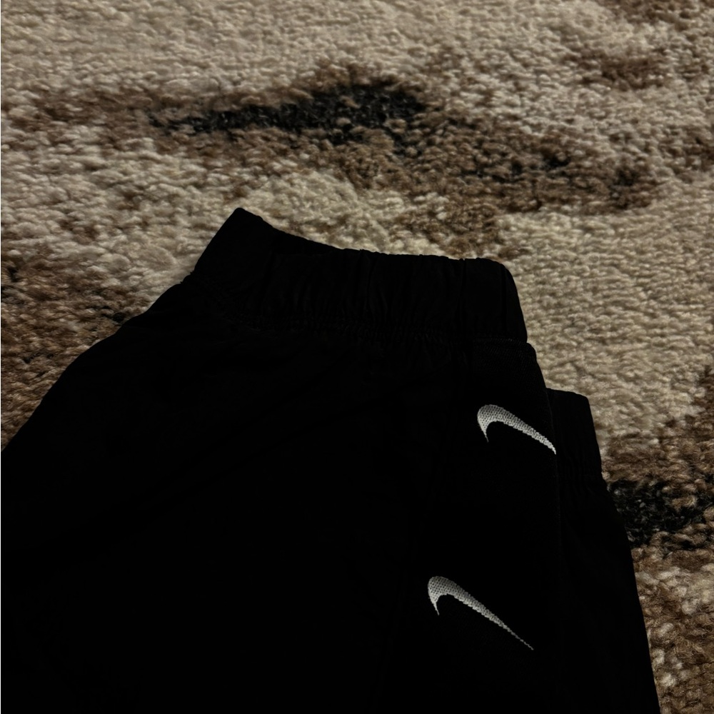 Nike Black Wind-Pant Joggers with White Accents - Picture 3 of 11